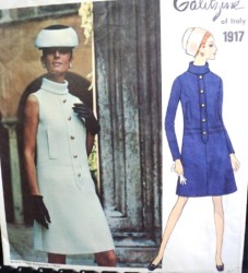 1917 GALITZINE 1968 SLVS OR NOT ZIPPY BAND DRESS PATTERN 12 34